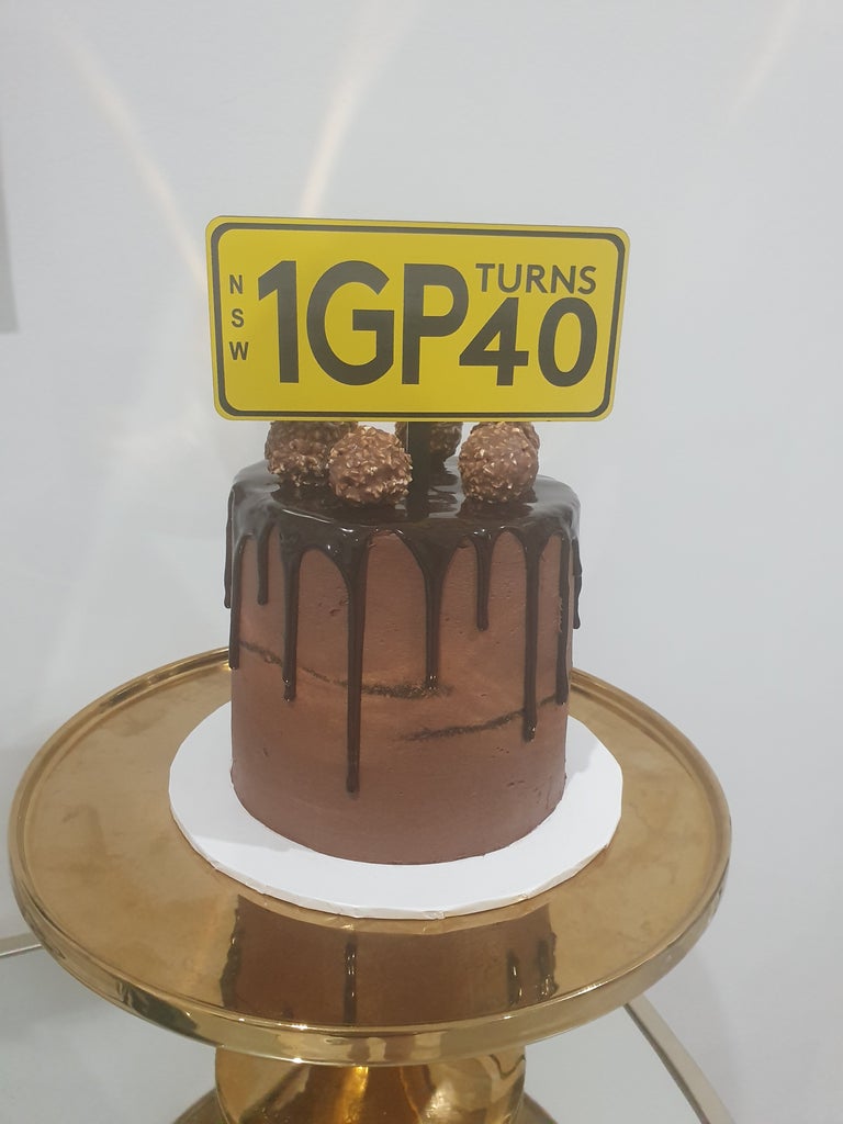 Number Plate Cake Topper
