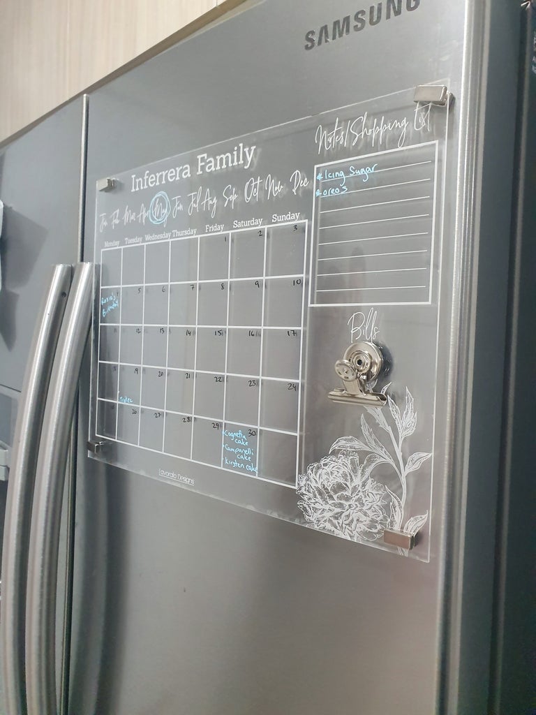 Clear Magnetic Monthly Fridge Planner