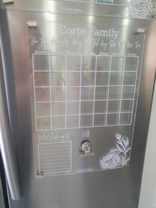 Clear Magnetic Monthly Fridge Planner