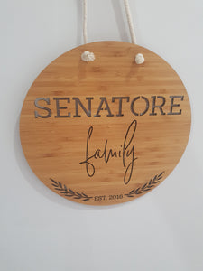Family Bamboo sign