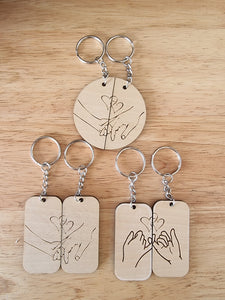 One for you, one for me Keyring set